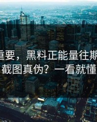 冷门但重要，黑料正能量往期-如何看截图真伪？一看就懂