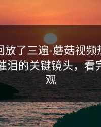 我反复回放了三遍-蘑菇视频热榜上新了：最催泪的关键镜头，看完你会改观