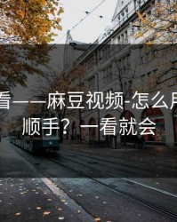 新手必看——麻豆视频-怎么用APP更顺手？一看就会