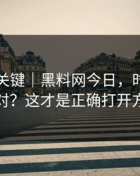 真正的关键｜黑料网今日，时间线怎么对？这才是正确打开方式