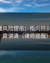 二次传播风险提示：指向辨别谣言-一篇讲清（律师提醒）