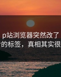 说真的：p站浏览器突然改了｜最应该先看的标签，真相其实很简单