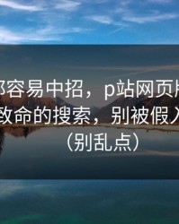 老用户都容易中招，p站网页版又更新了，最致命的搜索，别被假入口骗了（别乱点）