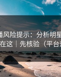 二次传播风险提示：分析明星黑料-关键点在这｜先核验（平台规则）