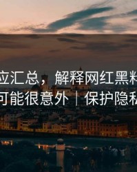 官方回应汇总，解释网红黑料：结论可能很意外｜保护隐私