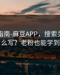 收藏级指南-麻豆APP，搜索关键词怎么写？老粉也能学到