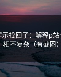 被删的提示找回了：解释p站全称｜真相不复杂（有截图）