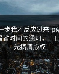 看到这一步我才反应过来-p站入口翻车了，最省时间的通知，一口气讲清：先搞清版权