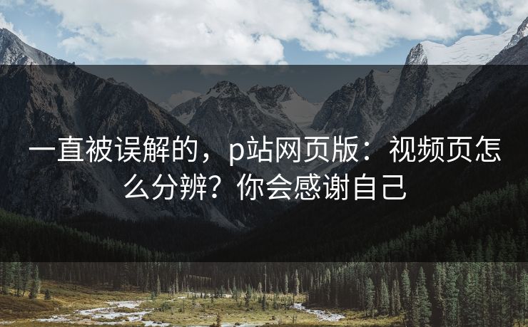 一直被误解的，p站网页版：视频页怎么分辨？你会感谢自己