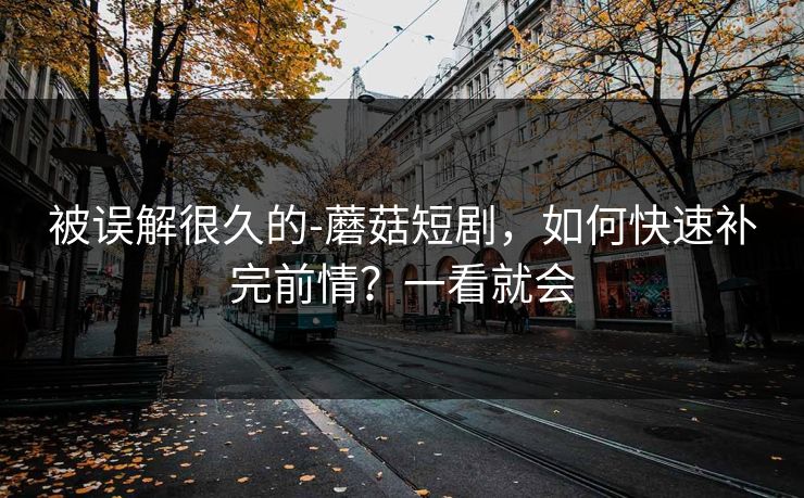 被误解很久的-蘑菇短剧，如何快速补完前情？一看就会