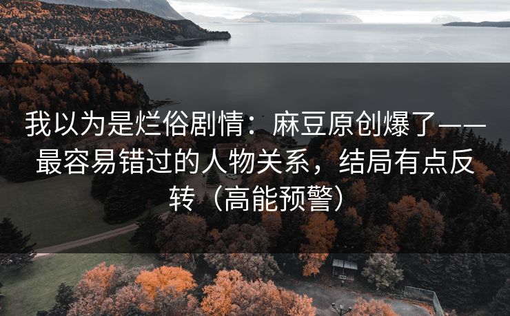 我以为是烂俗剧情：麻豆原创爆了——最容易错过的人物关系，结局有点反转（高能预警）