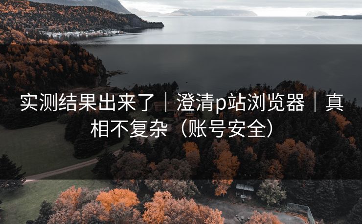实测结果出来了｜澄清p站浏览器｜真相不复杂（账号安全）